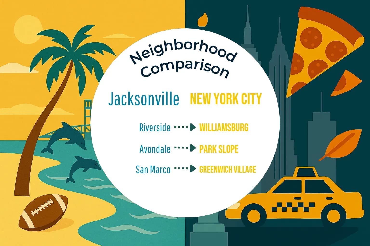 Jacksonville vs New York City Neighborhood Comparison