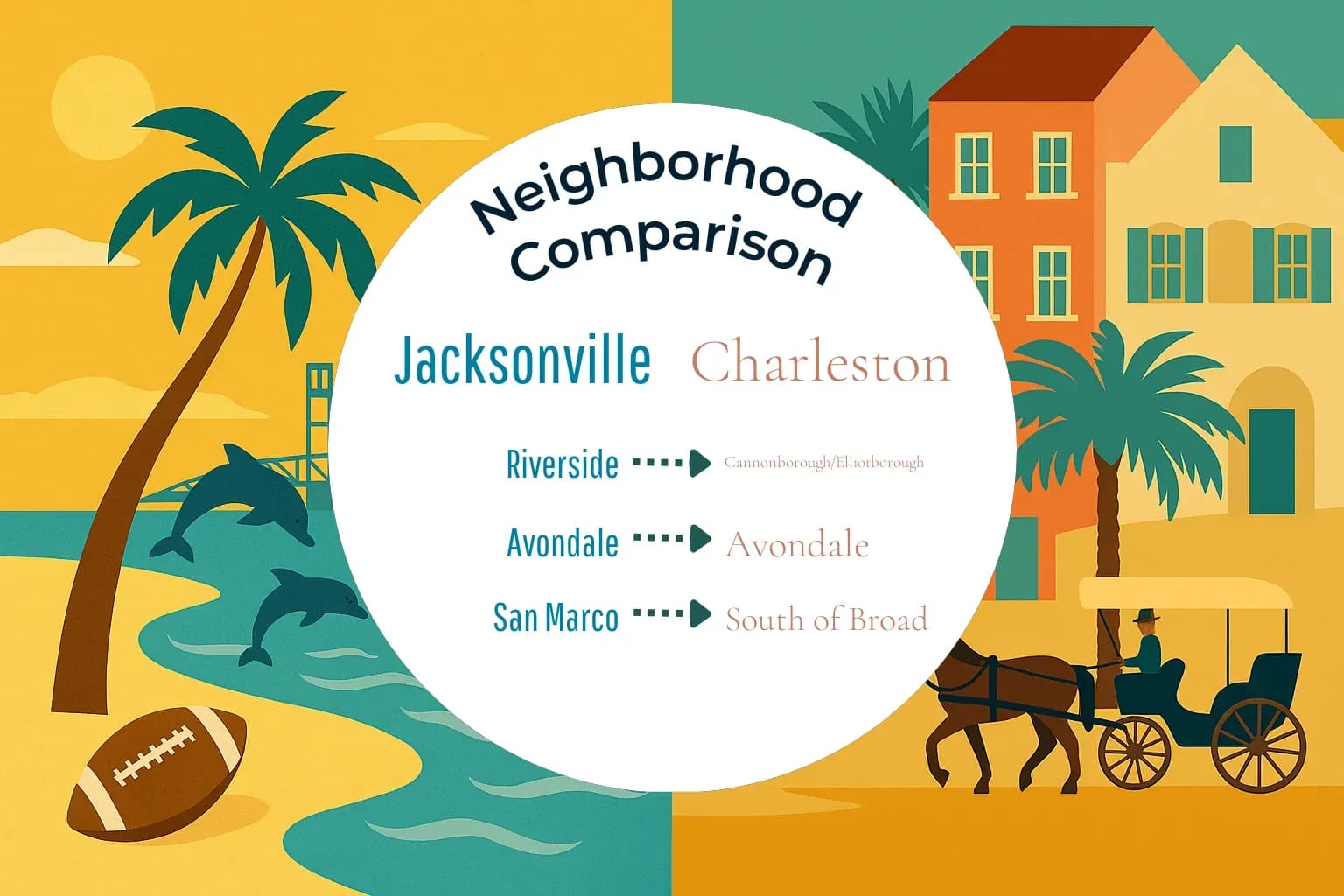Jacksonville vs Charleston Neighborhood Comparison