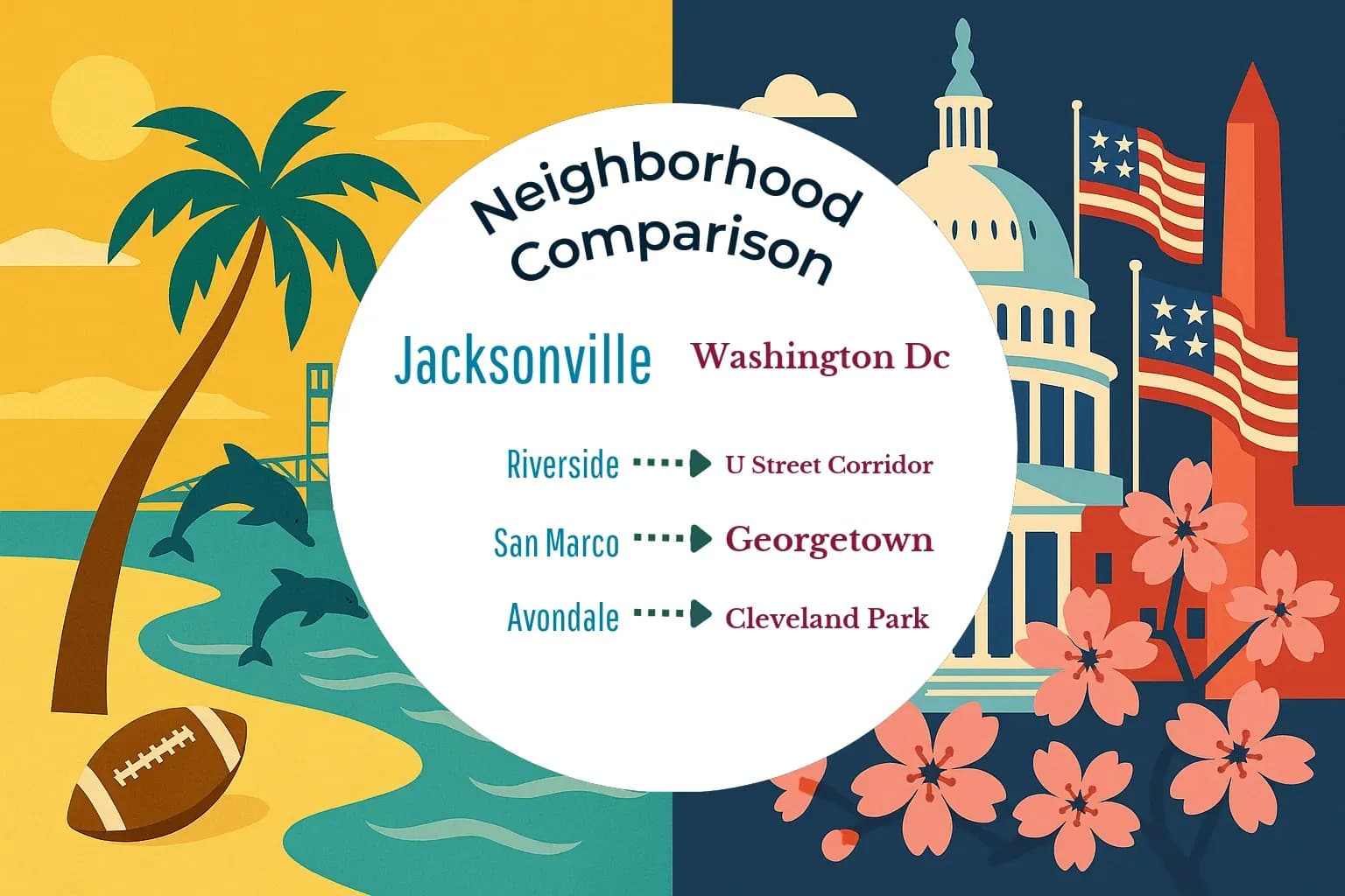 Jacksonville vs Washington DC Neighborhood Comparison