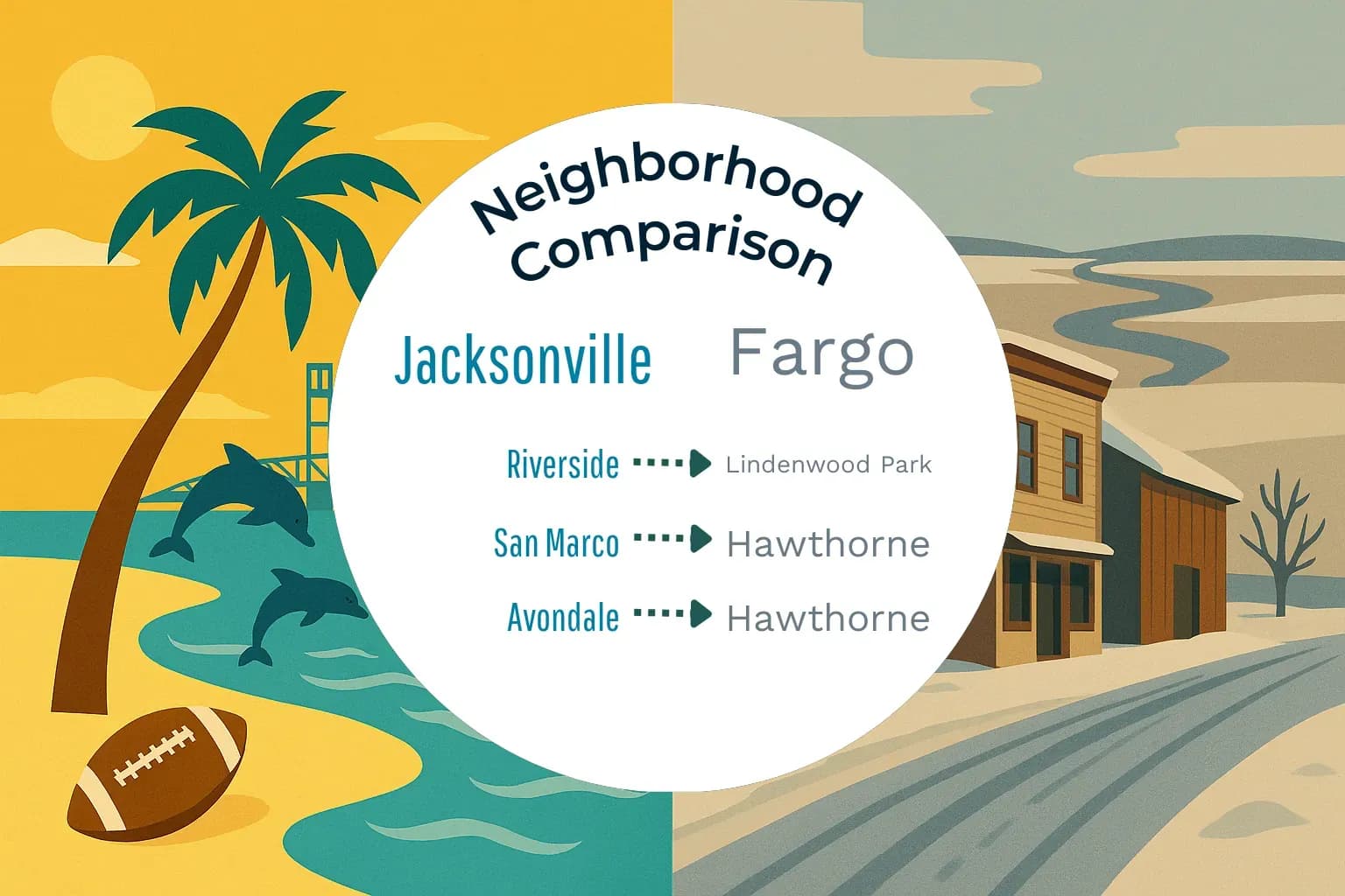 Jacksonville vs Fargo Neighborhood Comparison
