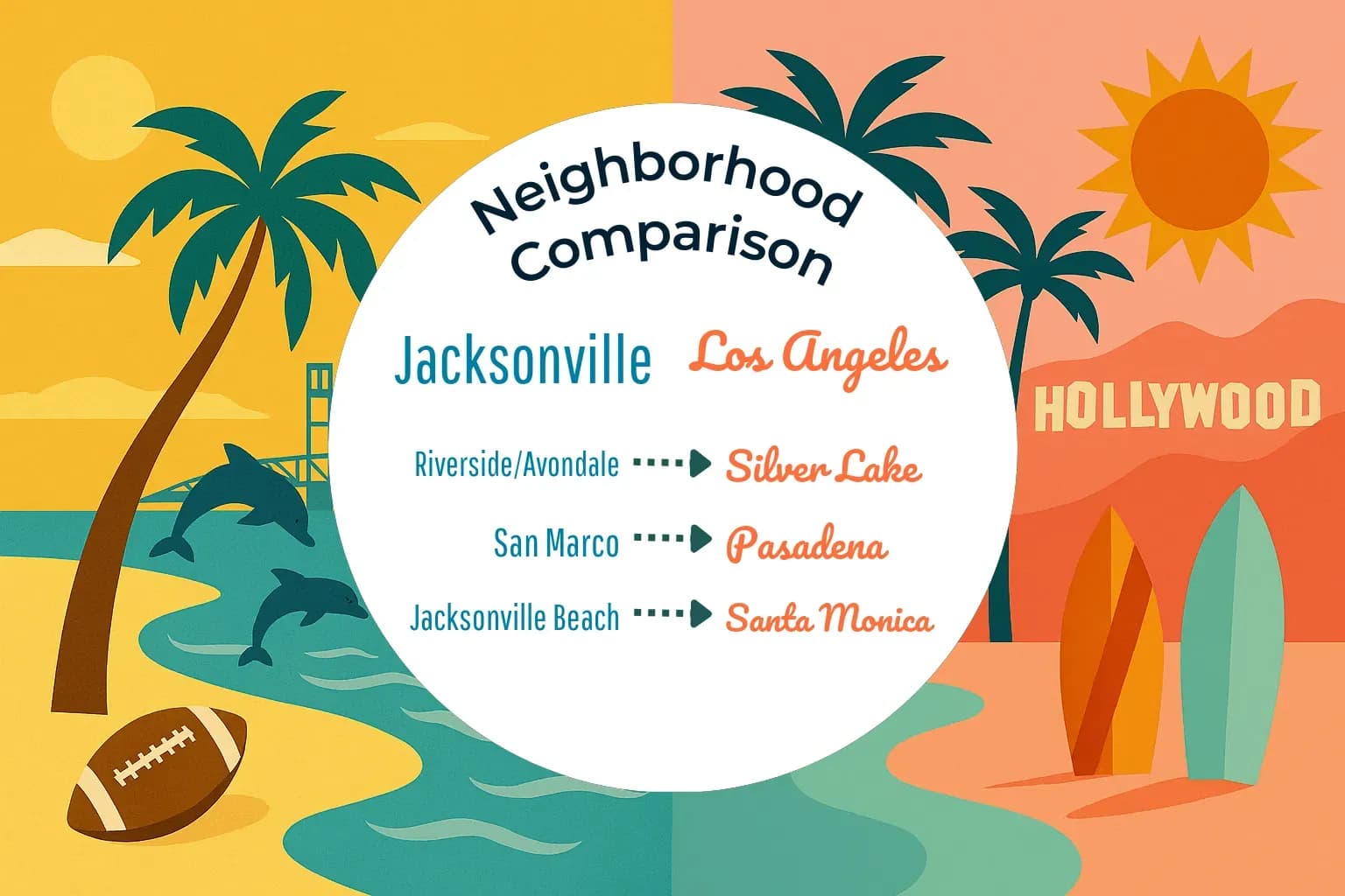 Jacksonville vs Los Angeles Neighborhood Comparison