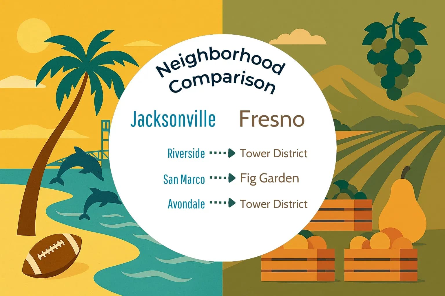 Jacksonville vs Fresno Neighborhood Comparison