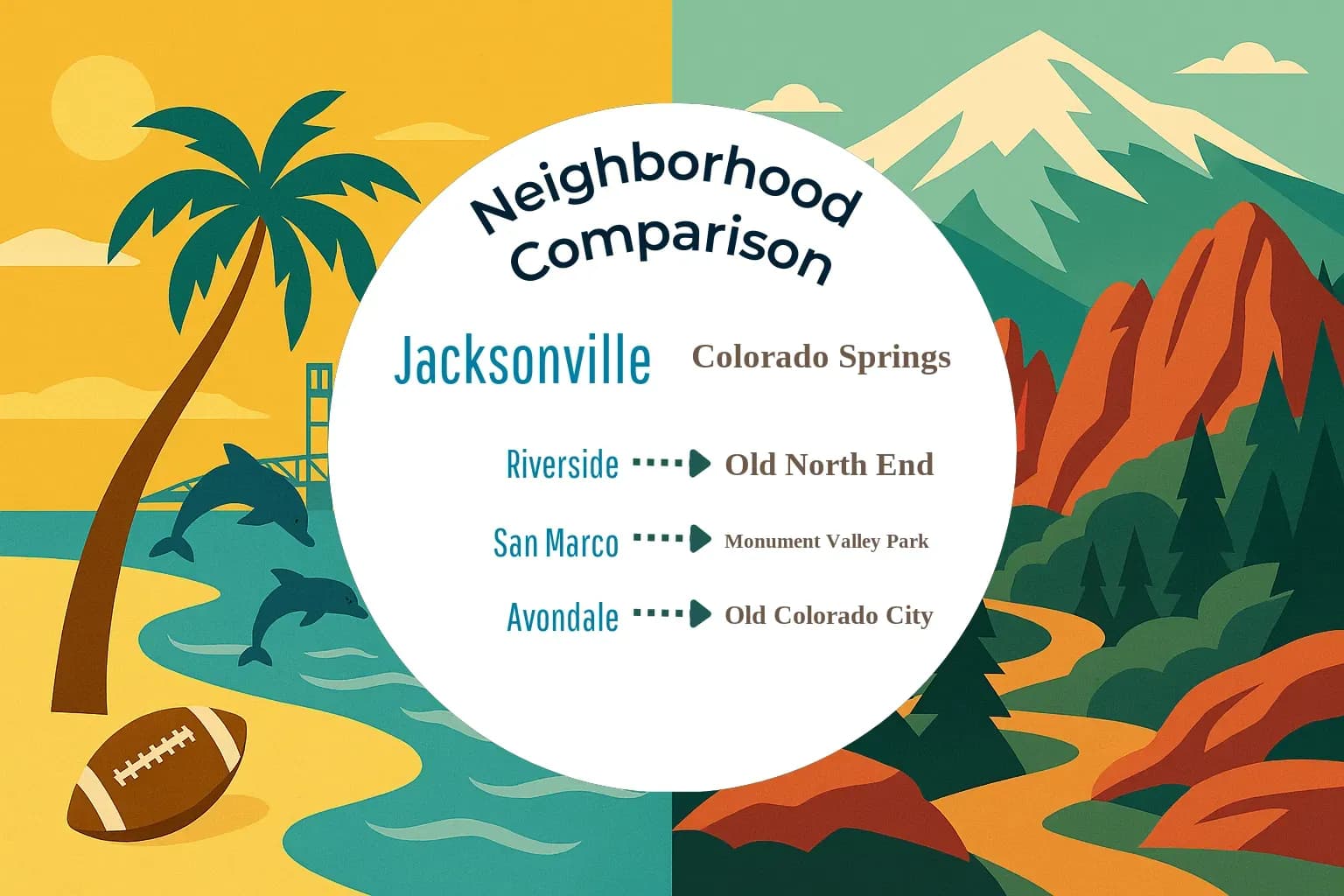 Jacksonville vs Colorado Springs Neighborhood Comparison