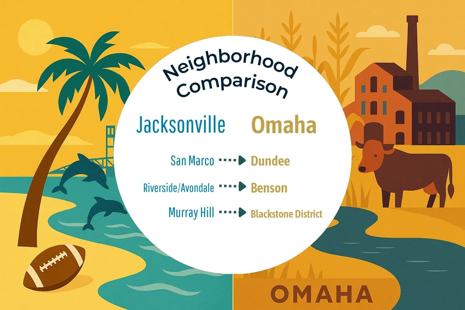 Jacksonville vs Omaha Neighborhood Comparison