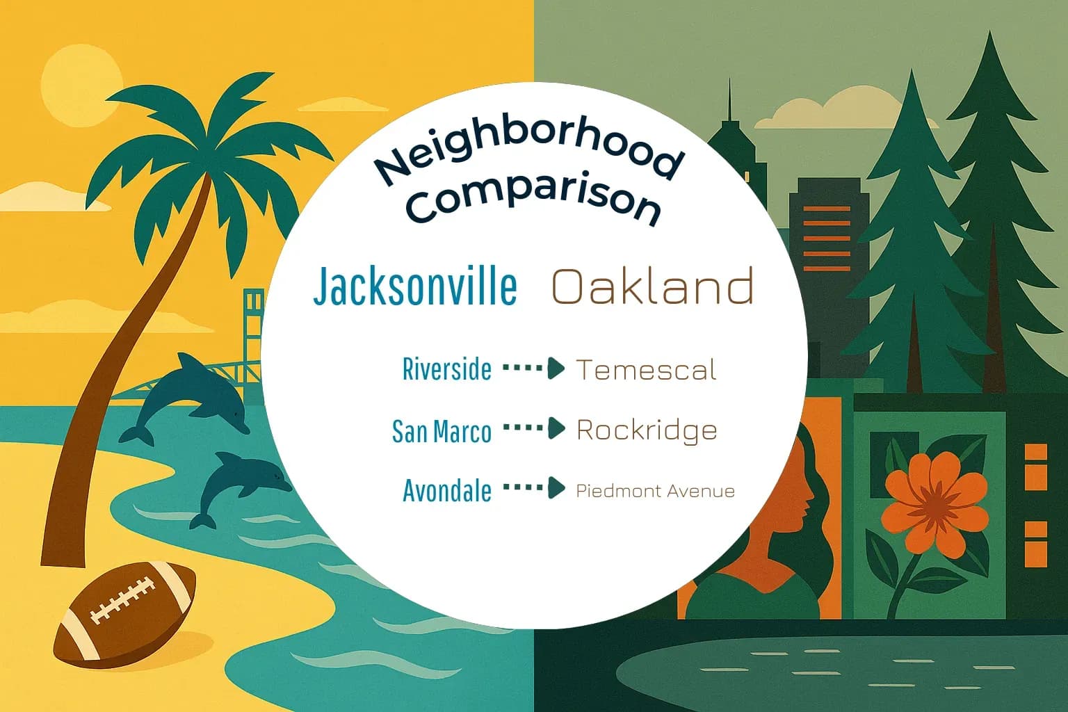 Jacksonville vs Oakland Neighborhood Comparison