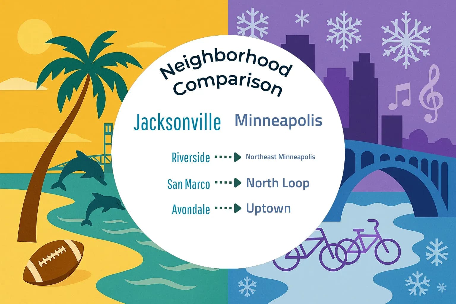 Jacksonville vs Minneapolis Neighborhood Comparison
