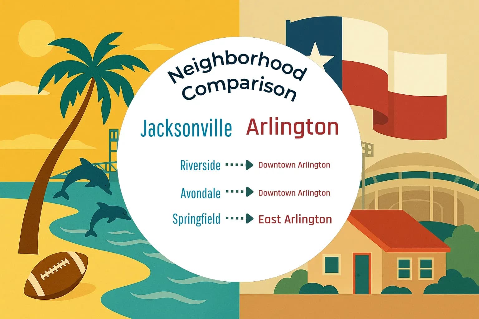 Jacksonville vs Arlington Neighborhood Comparison