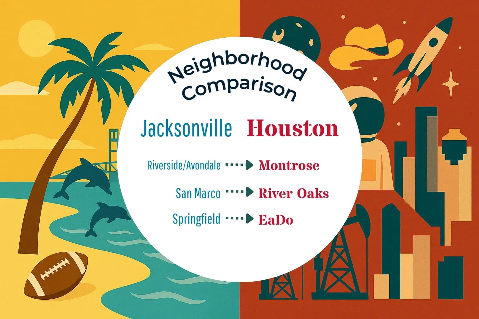 Jacksonville vs Houston Neighborhood Comparison