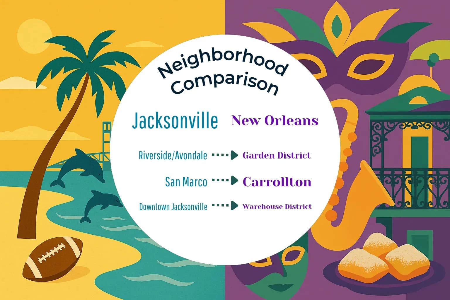 Jacksonville vs New Orleans Neighborhood Comparison