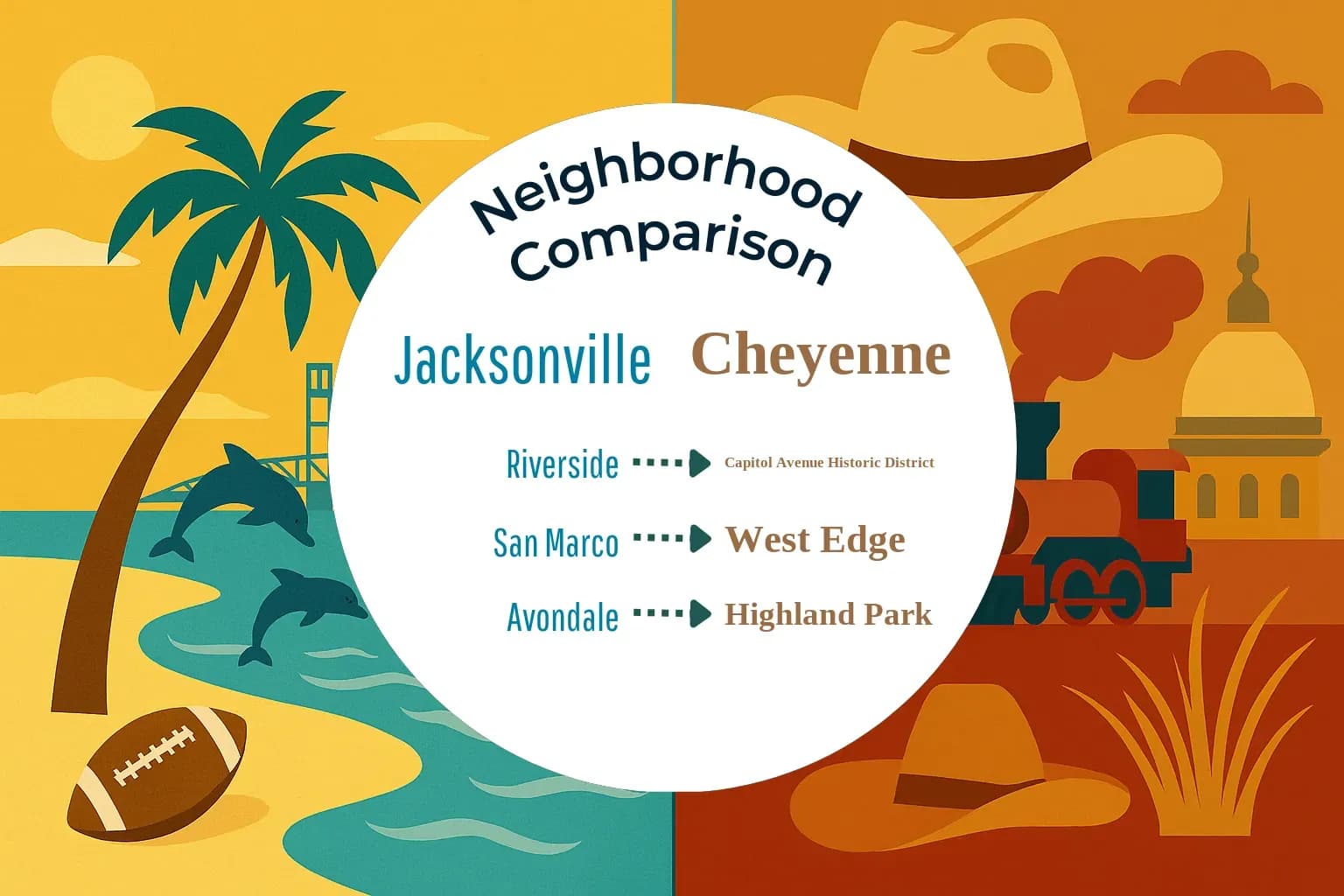 Jacksonville vs Cheyenne Neighborhood Comparison