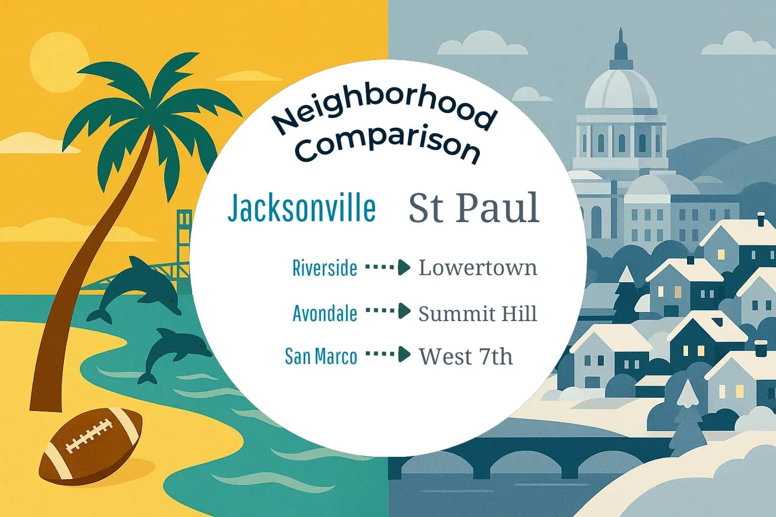 Jacksonville vs St. Paul Neighborhood Comparison