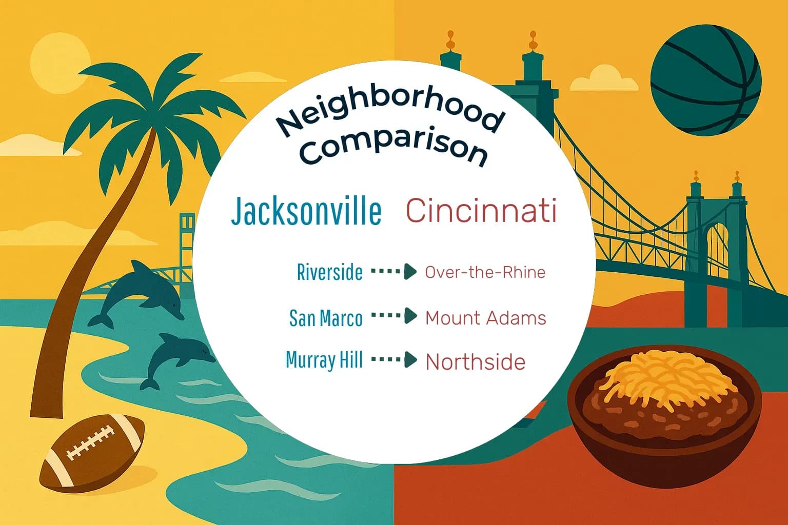 Jacksonville vs Cincinnati Neighborhood Comparison