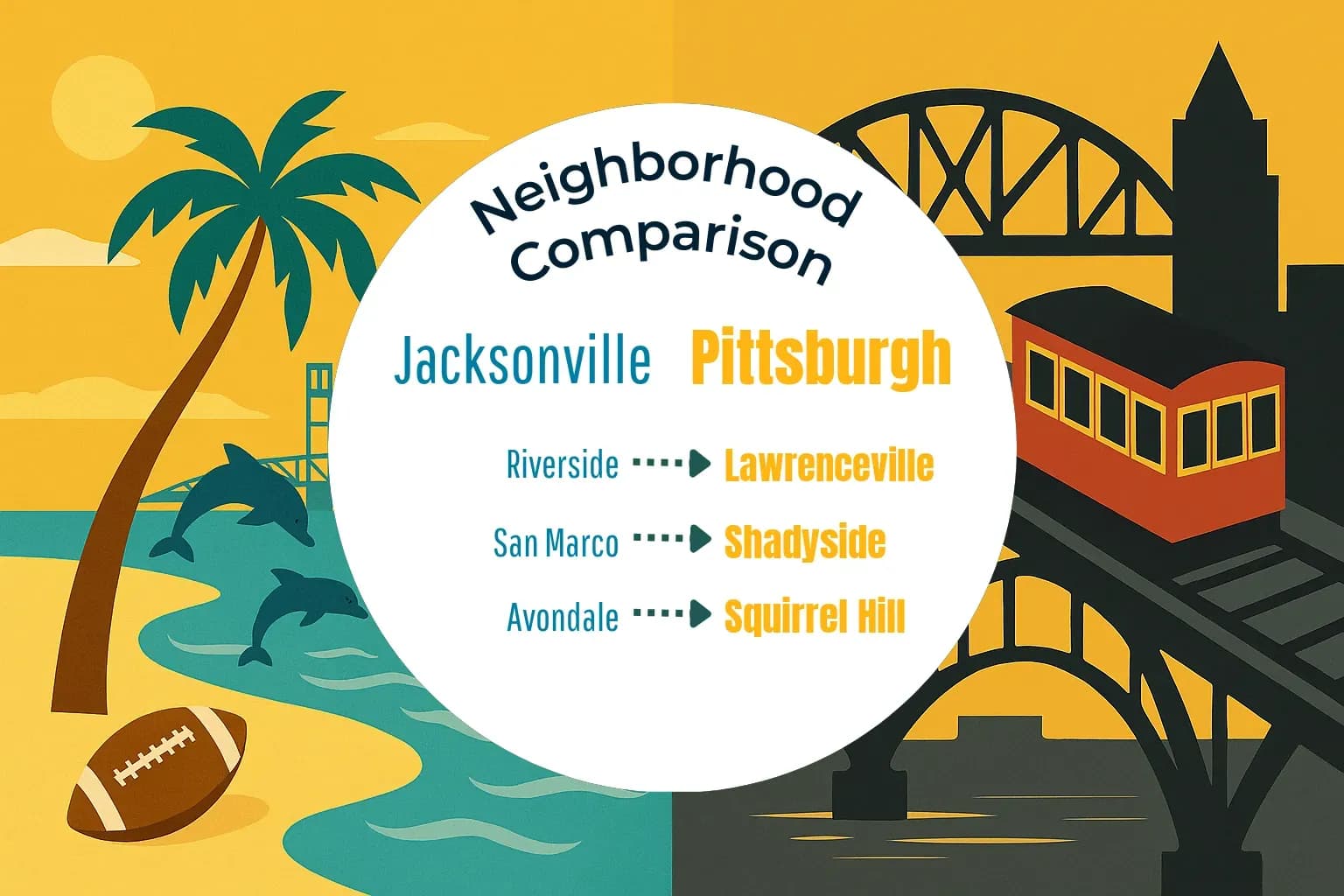 Jacksonville vs Pittsburgh Neighborhood Comparison