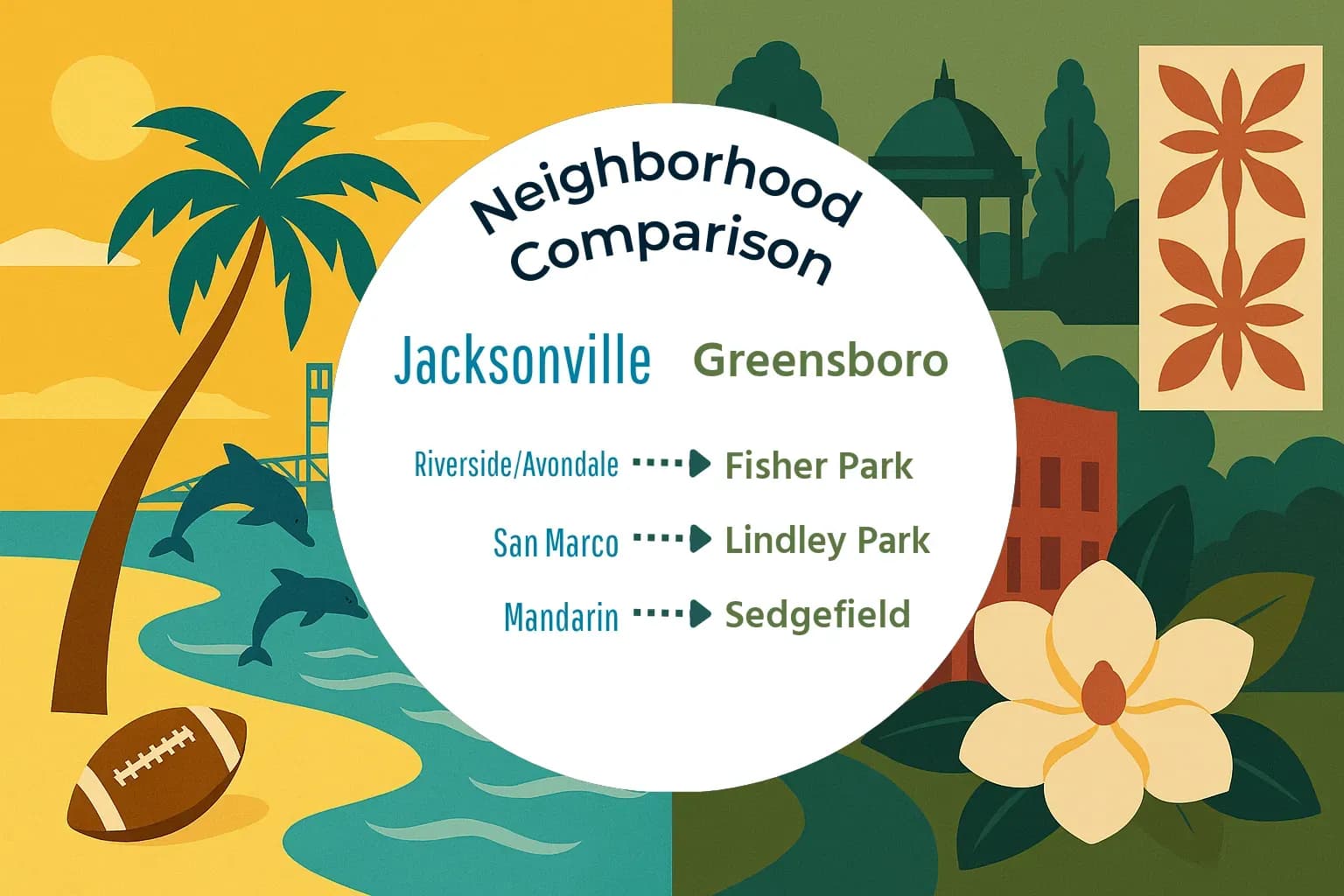 Jacksonville vs Greensboro Neighborhood Comparison