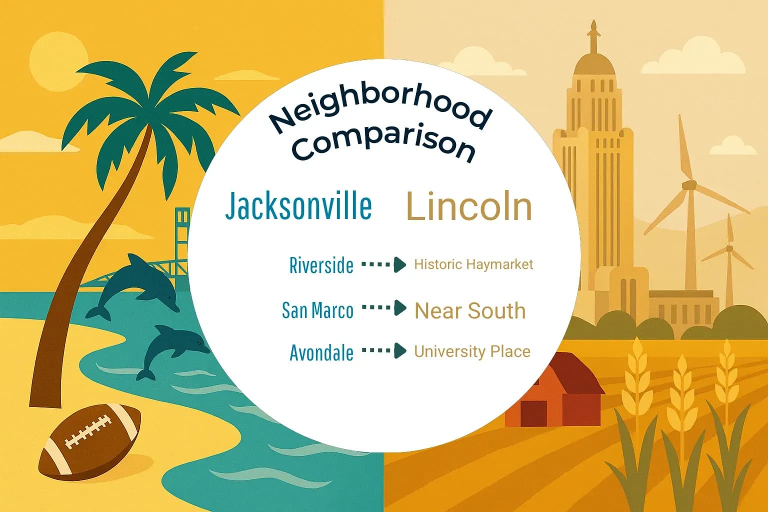 Jacksonville vs Lincoln Neighborhood Comparison