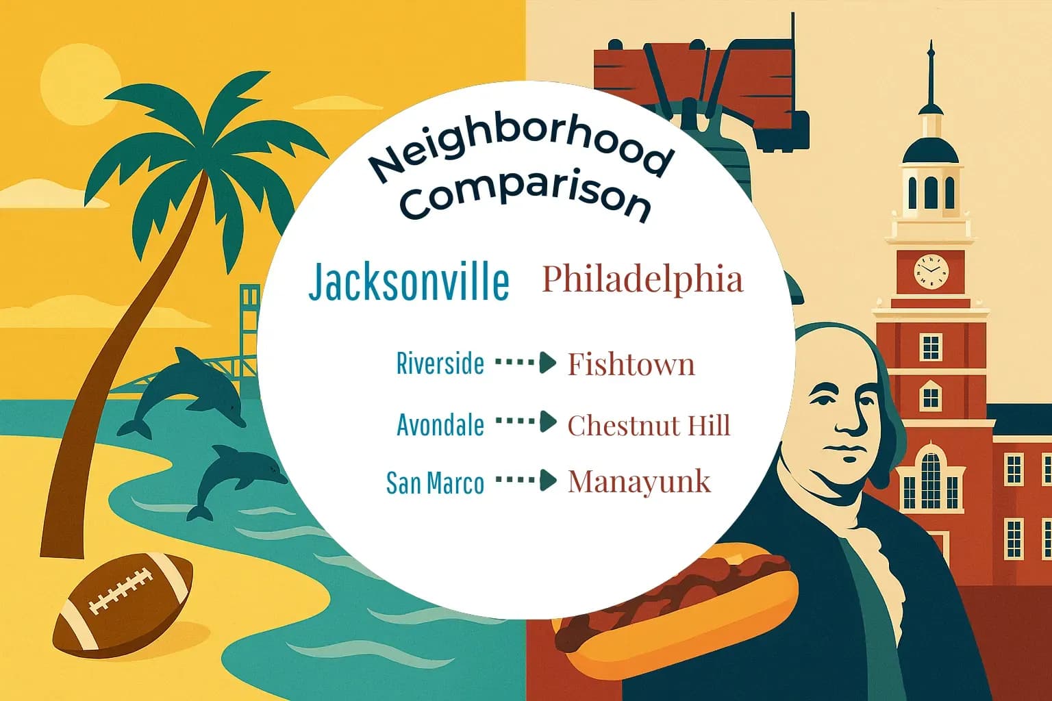 Jacksonville vs Philadelphia Neighborhood Comparison