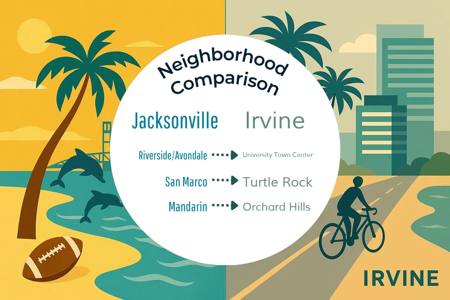 Jacksonville vs Irvine Neighborhood Comparison