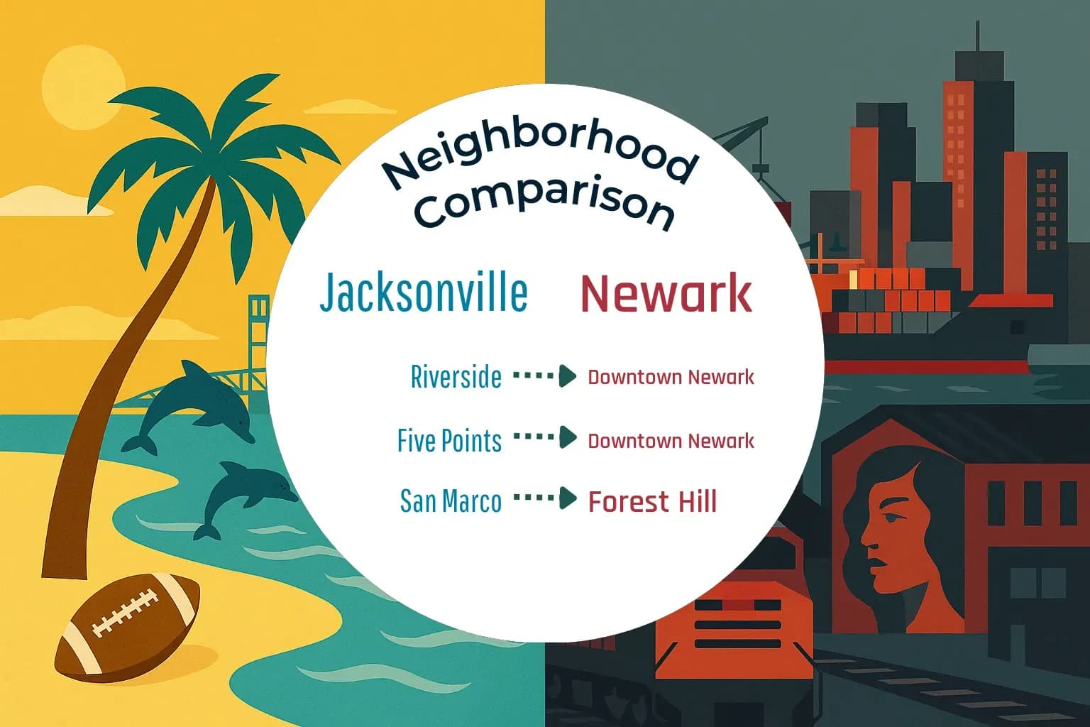 Jacksonville vs Newark Neighborhood Comparison