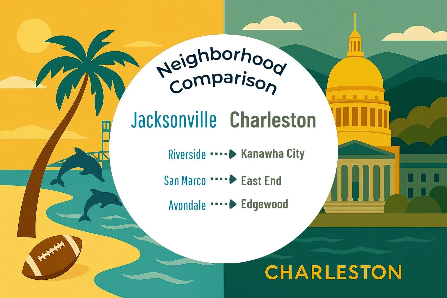 Jacksonville vs Charleston Neighborhood Comparison