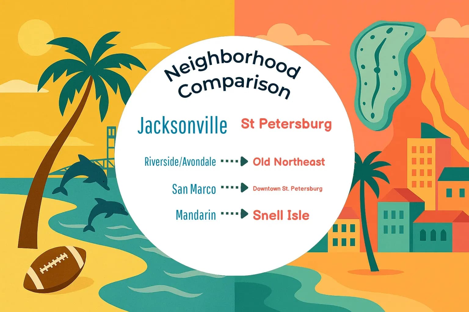 Jacksonville vs St. Petersburg Neighborhood Comparison