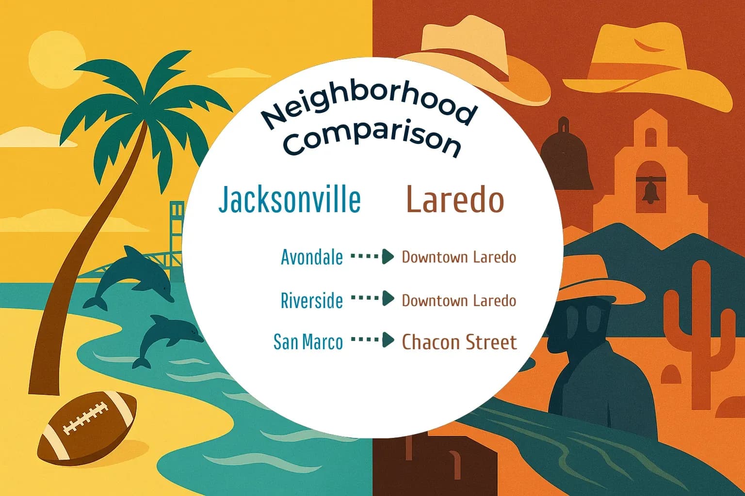 Jacksonville vs Laredo Neighborhood Comparison