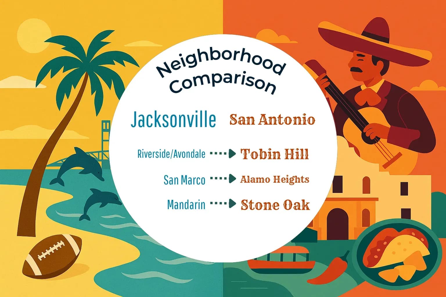 Jacksonville vs San Antonio Neighborhood Comparison