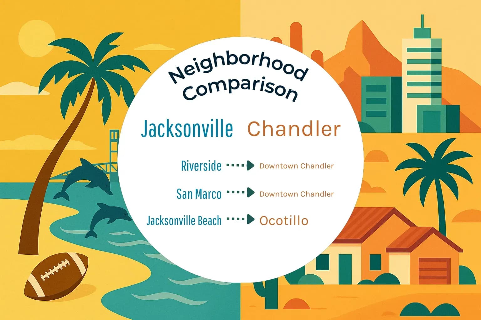 Jacksonville vs Chandler Neighborhood Comparison
