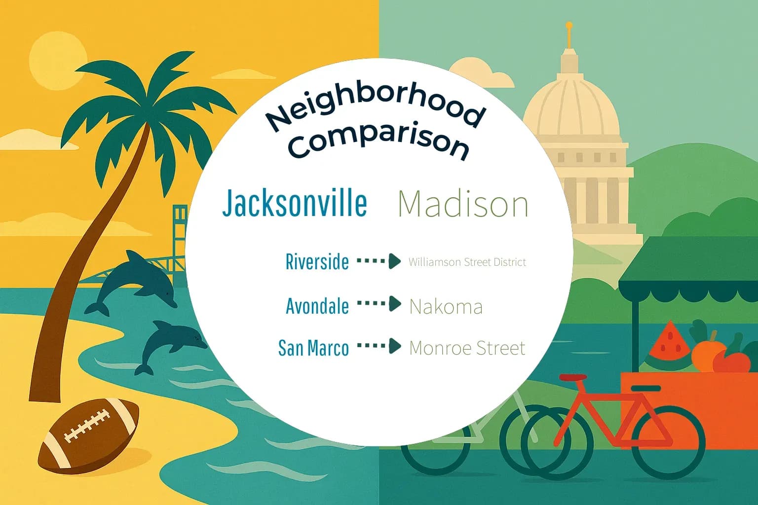 Jacksonville vs Madison Neighborhood Comparison