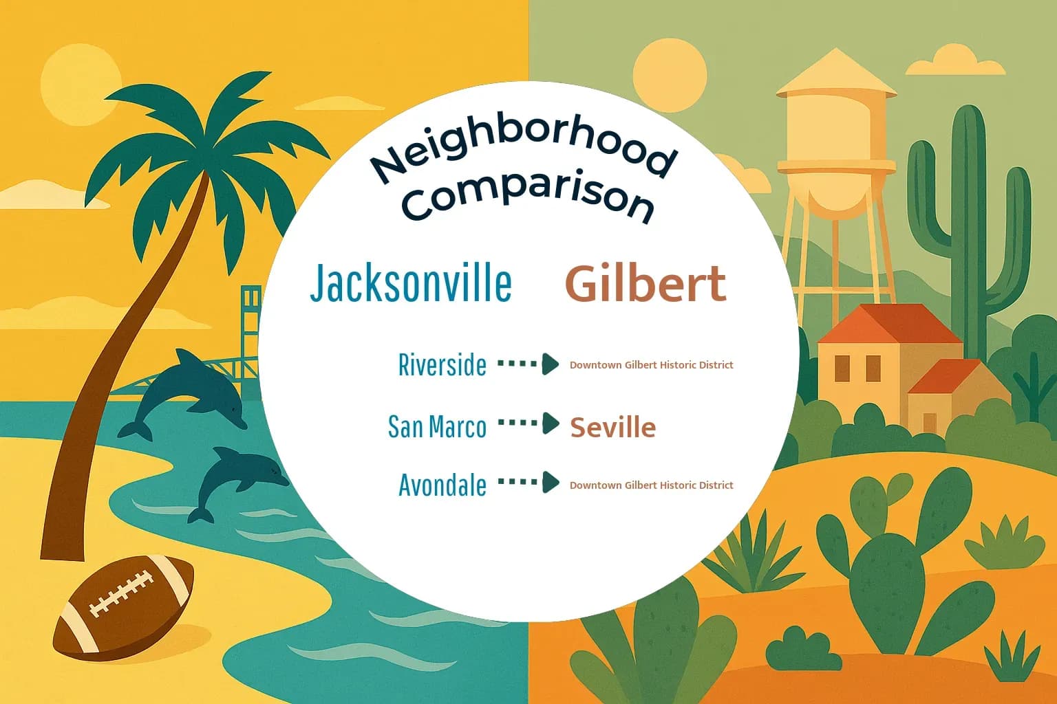 Jacksonville vs Gilbert Neighborhood Comparison