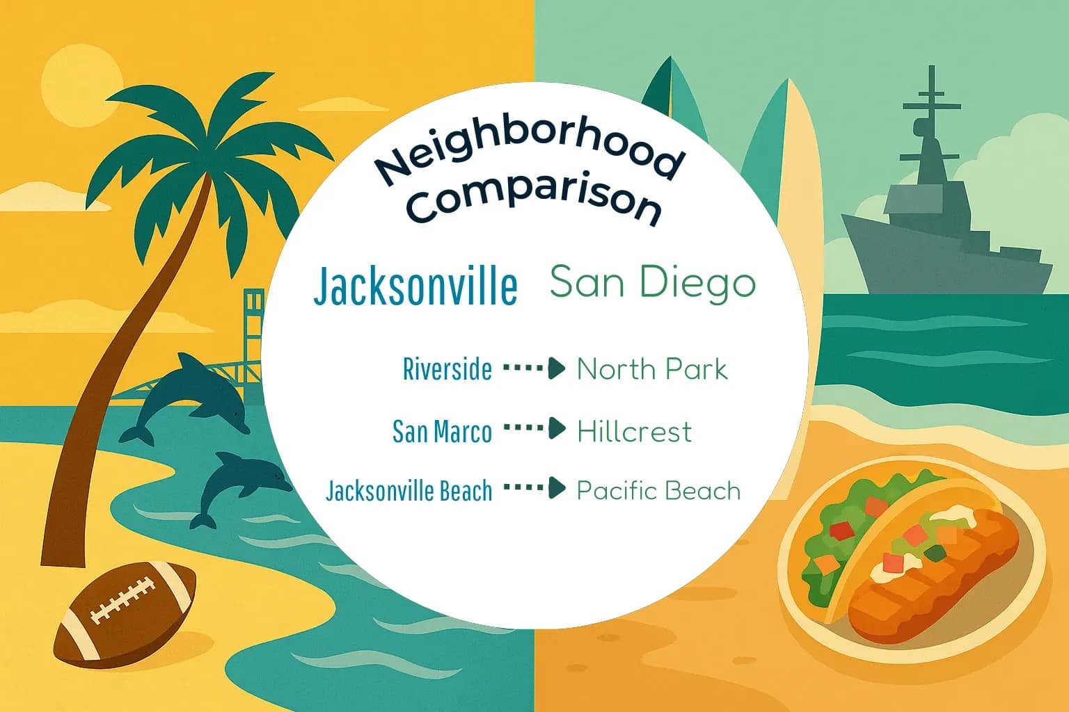 Jacksonville vs San Diego Neighborhood Comparison
