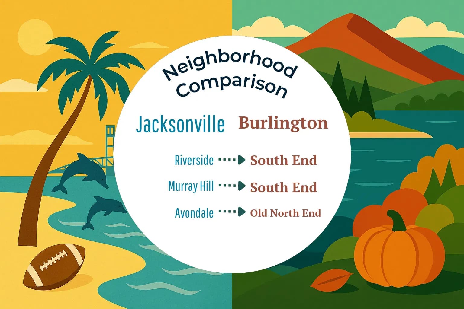 Jacksonville vs Burlington Neighborhood Comparison
