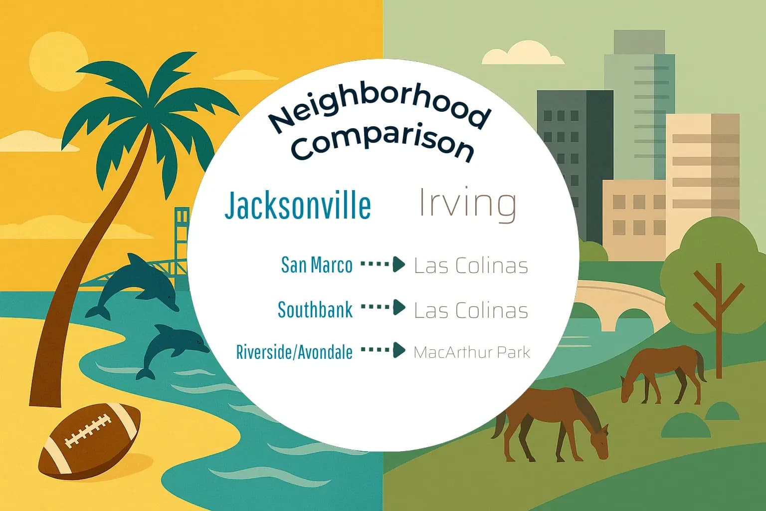 Jacksonville vs Irving Neighborhood Comparison