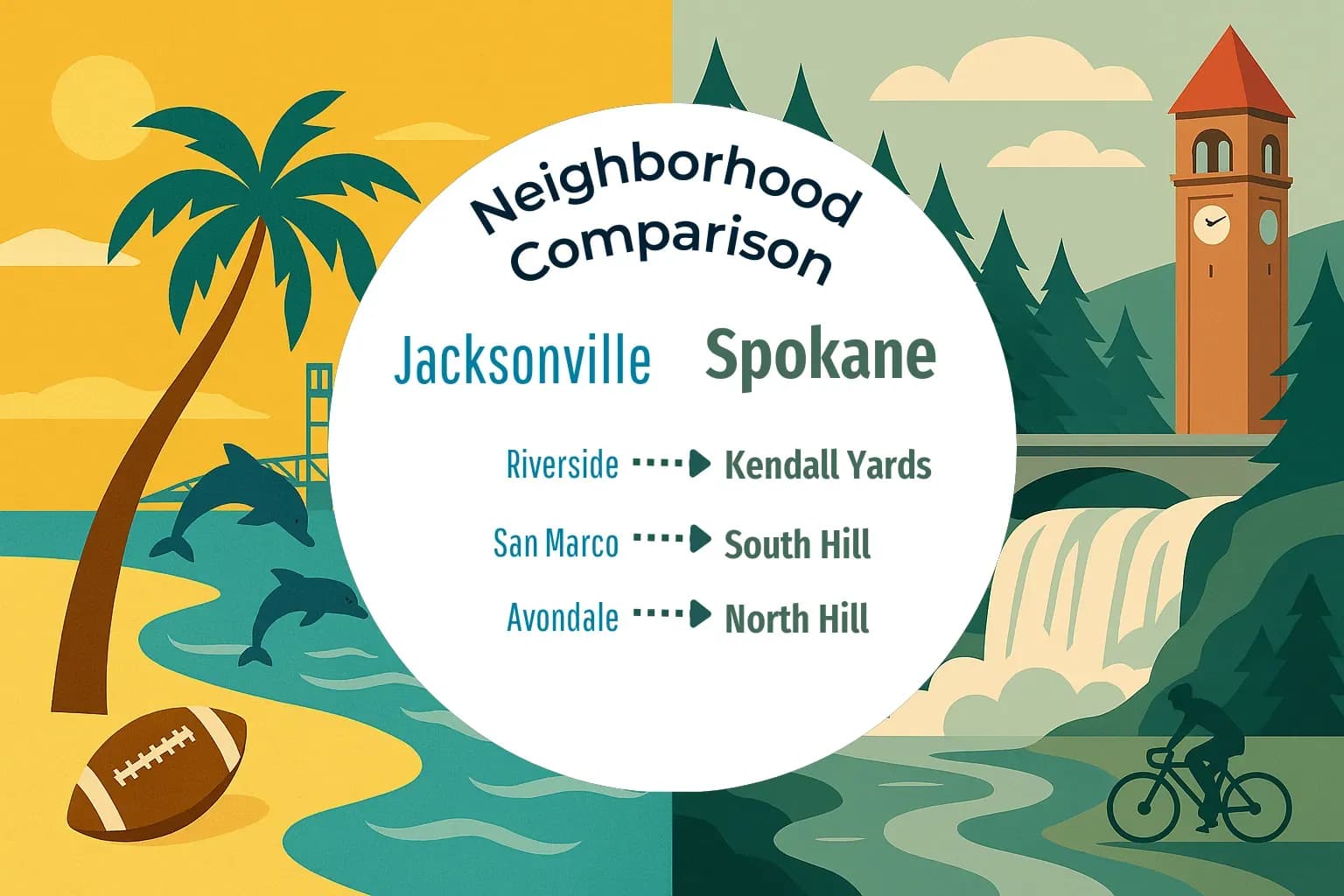 Jacksonville vs Spokane Neighborhood Comparison