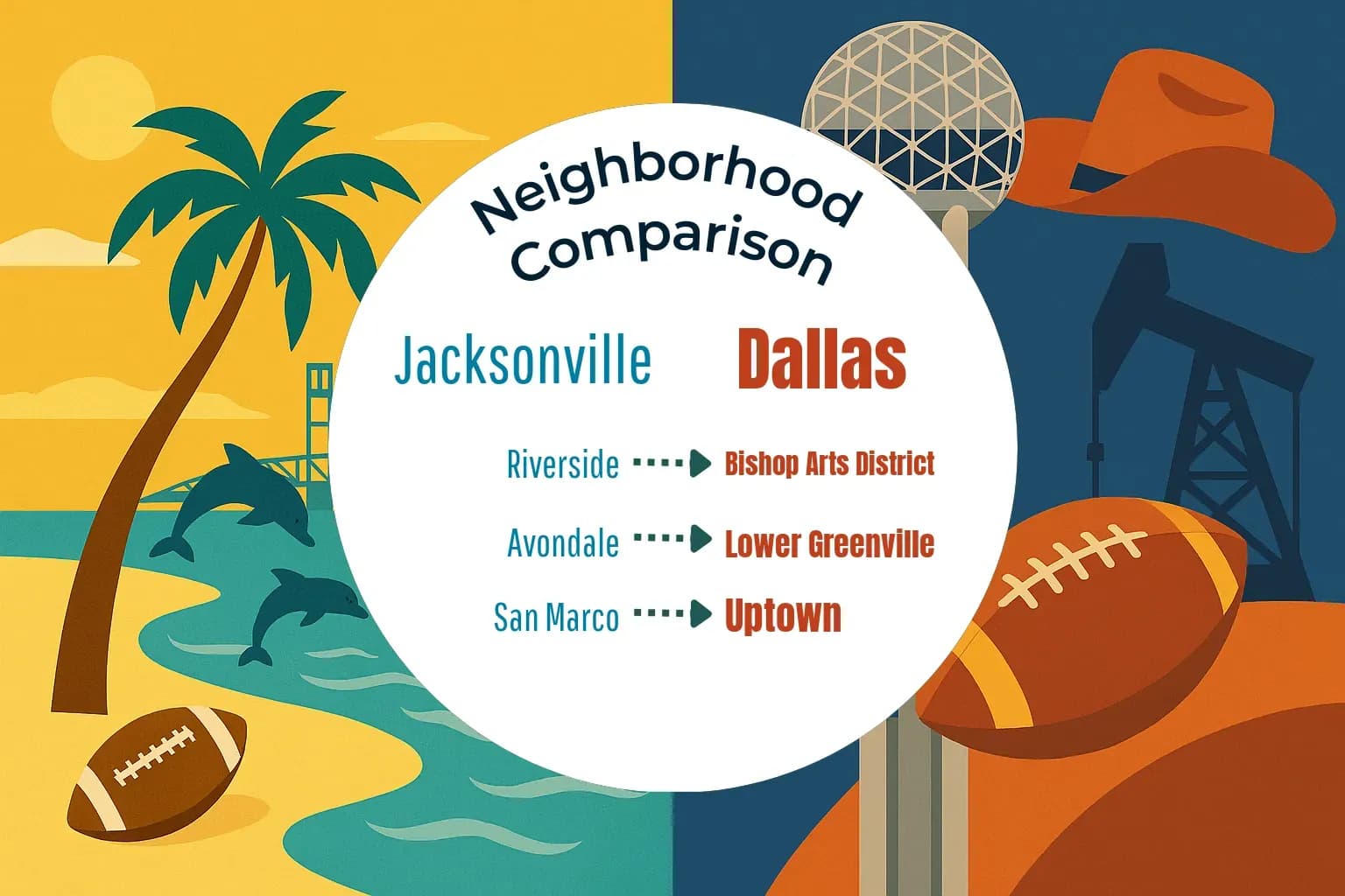 Jacksonville vs Dallas Neighborhood Comparison