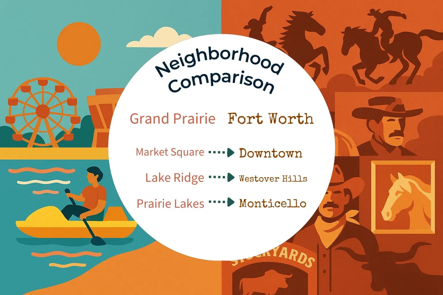 Grand Prairie vs Fort Worth Neighborhood Comparison