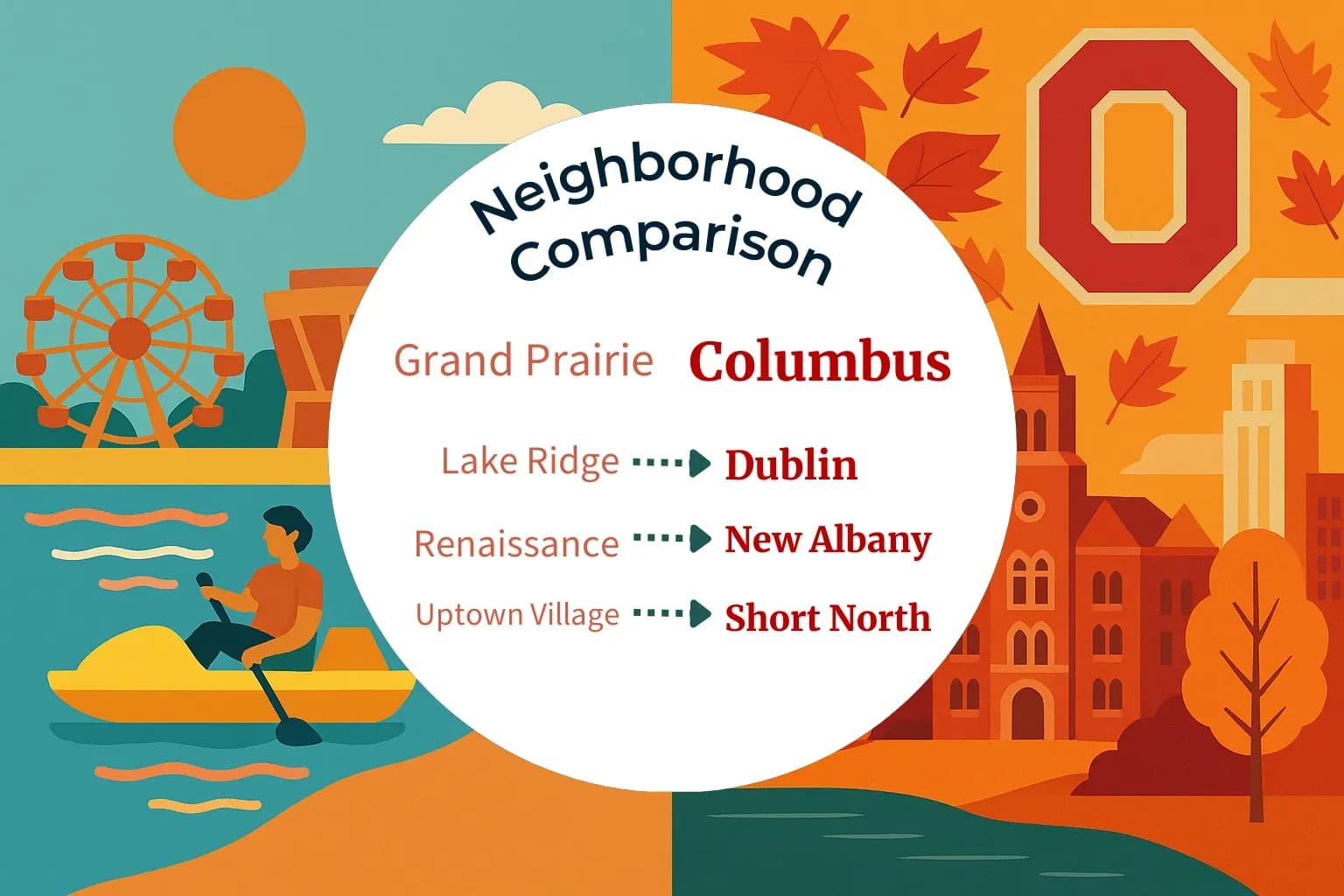 Grand Prairie vs Columbus Neighborhood Comparison