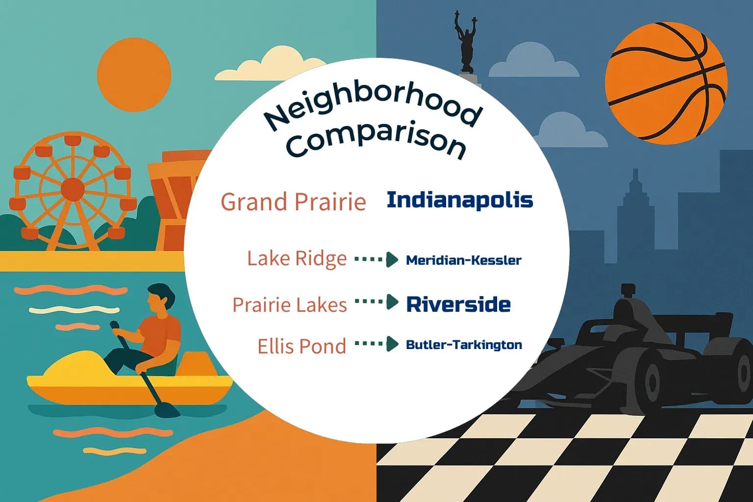 Grand Prairie vs Indianapolis Neighborhood Comparison