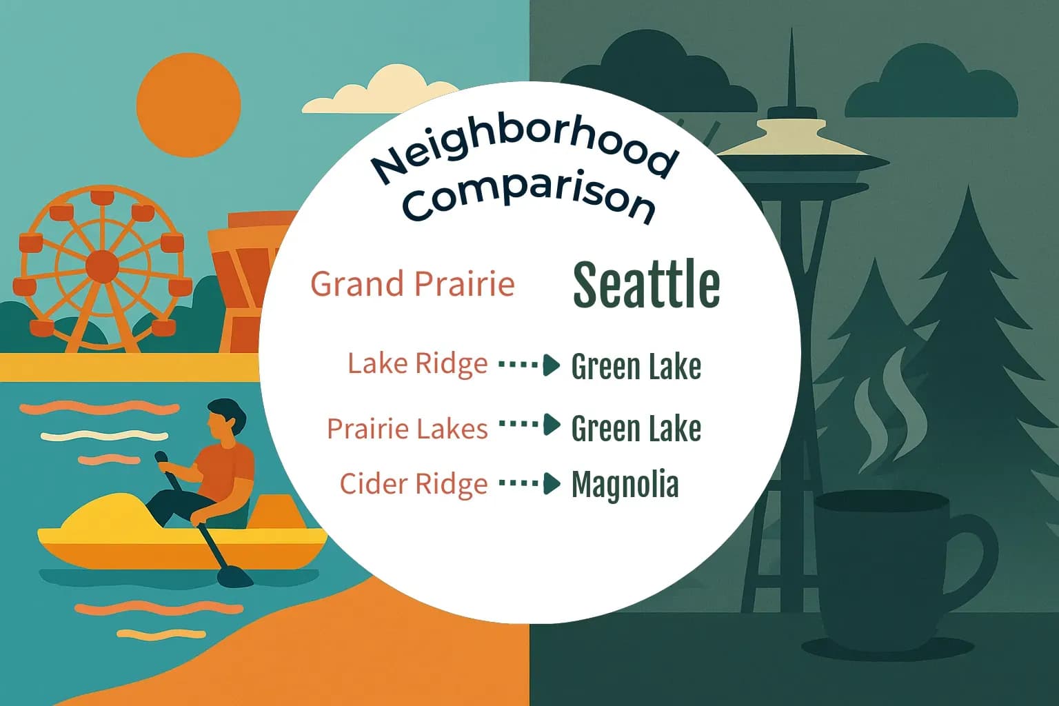 Grand Prairie vs Seattle Neighborhood Comparison