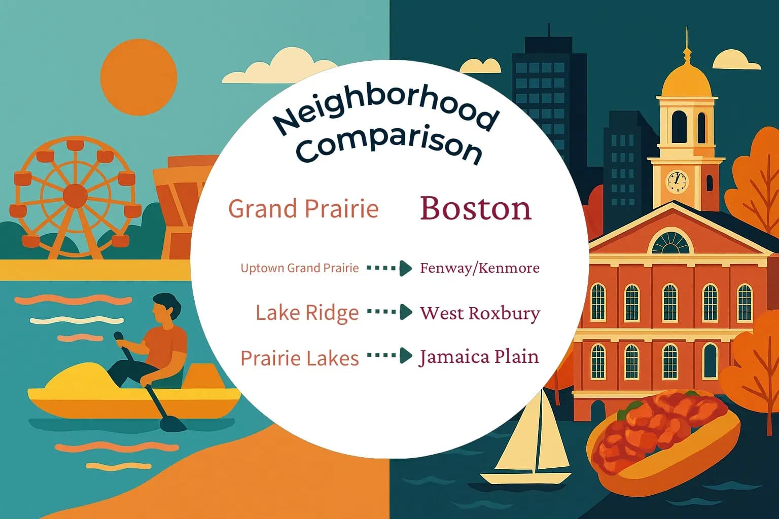 Grand Prairie vs Boston Neighborhood Comparison