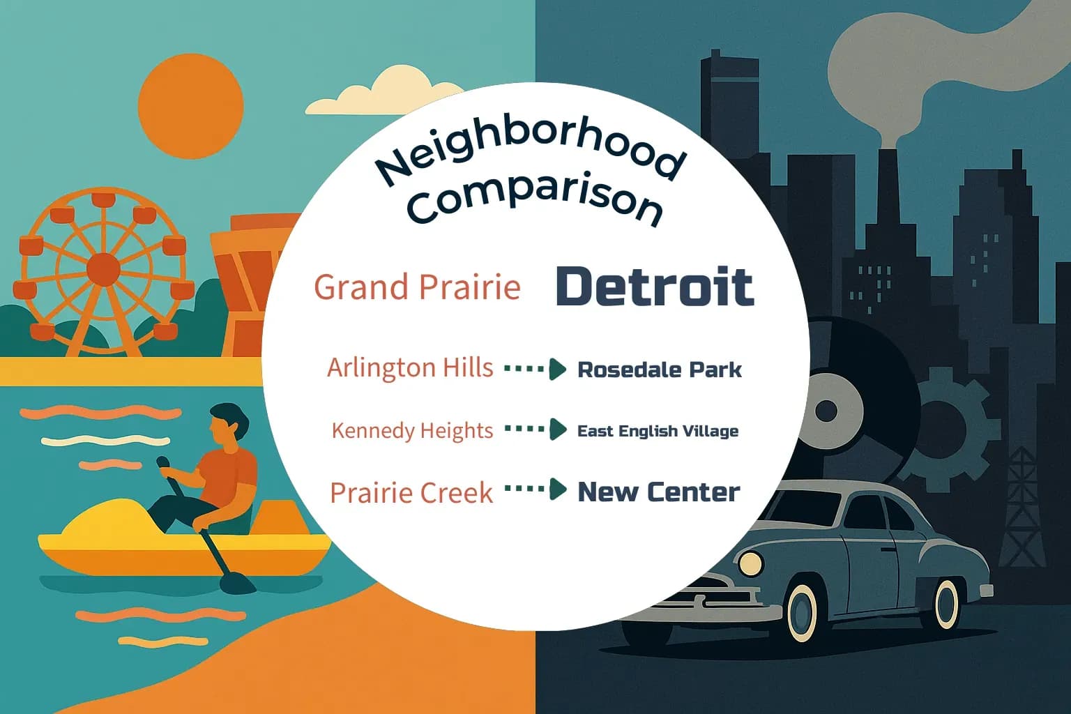 Grand Prairie vs Detroit Neighborhood Comparison