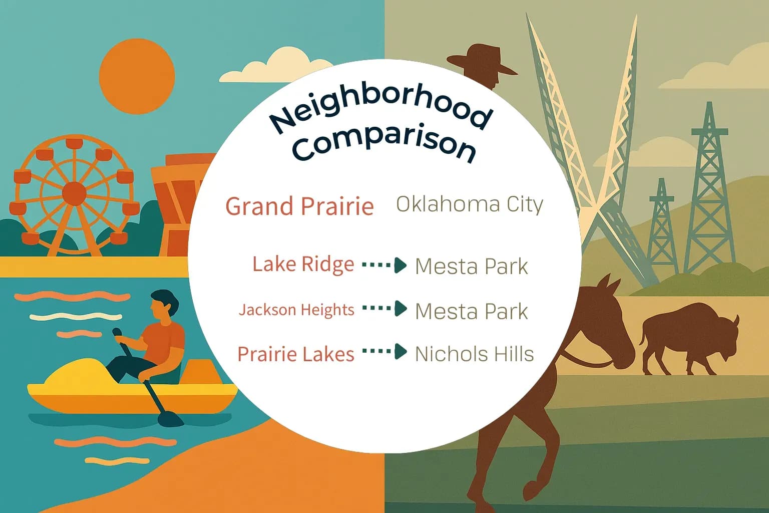 Grand Prairie vs Oklahoma City Neighborhood Comparison