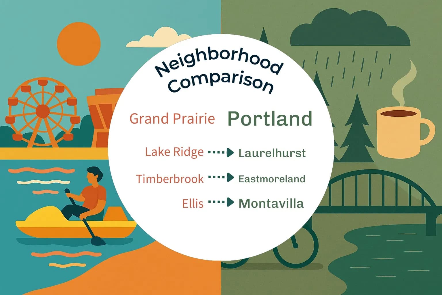 Grand Prairie vs Portland Neighborhood Comparison