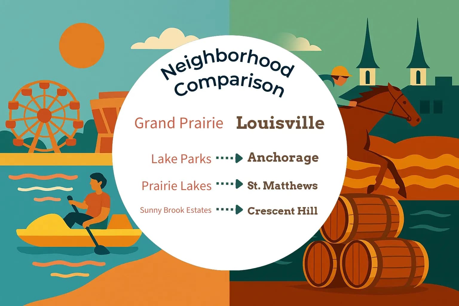 Grand Prairie vs Louisville Neighborhood Comparison