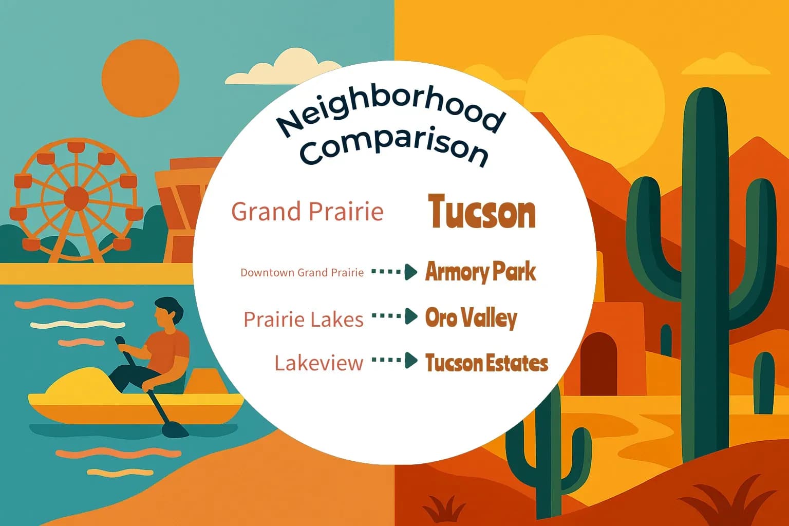 Grand Prairie vs Tucson Neighborhood Comparison