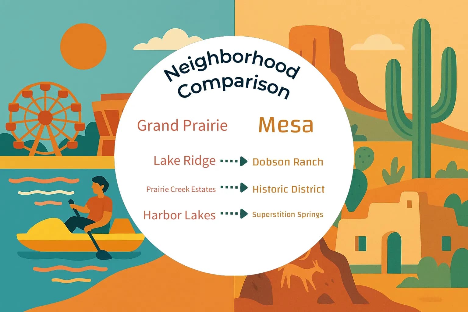 Grand Prairie vs Mesa Neighborhood Comparison
