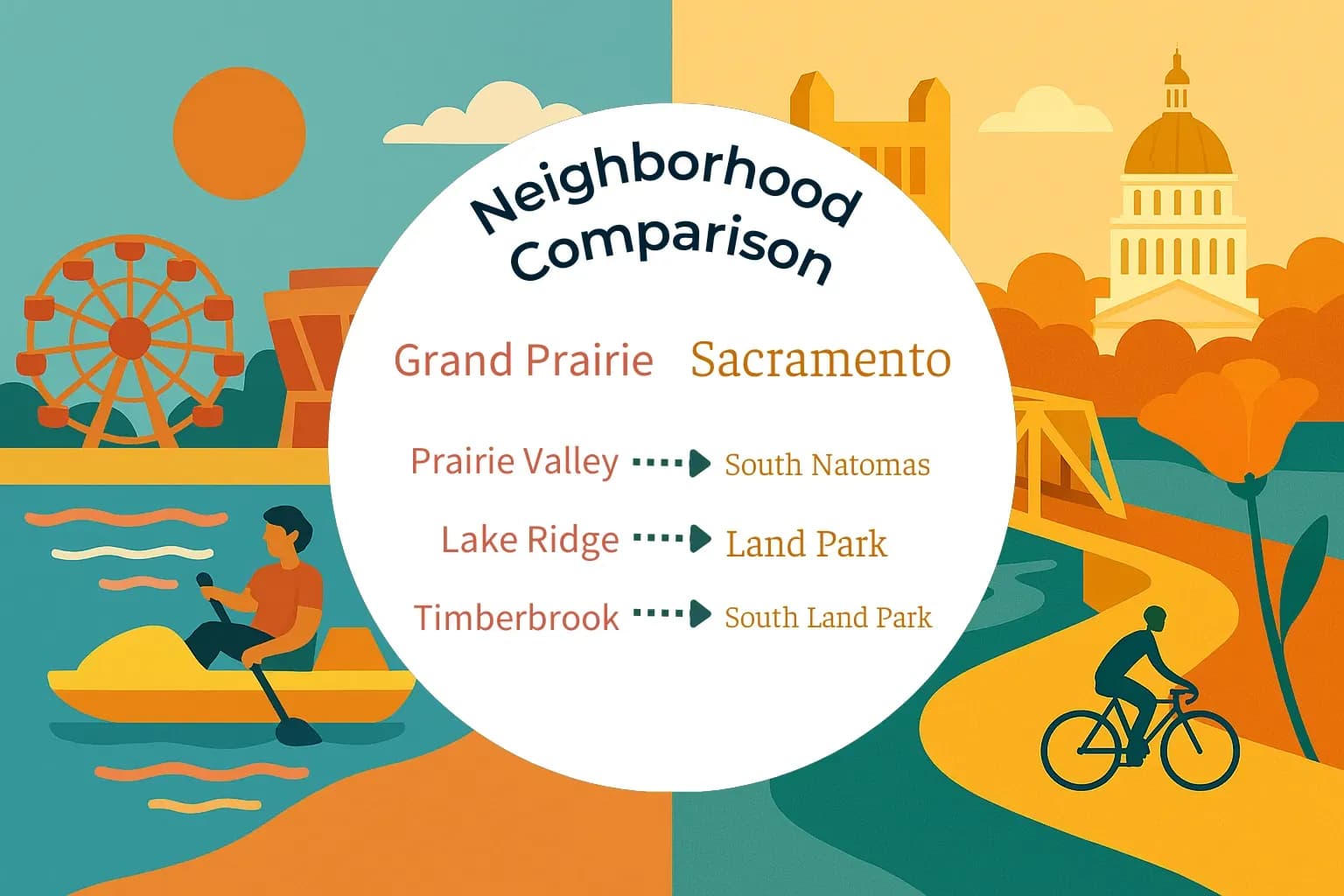 Grand Prairie vs Sacramento Neighborhood Comparison