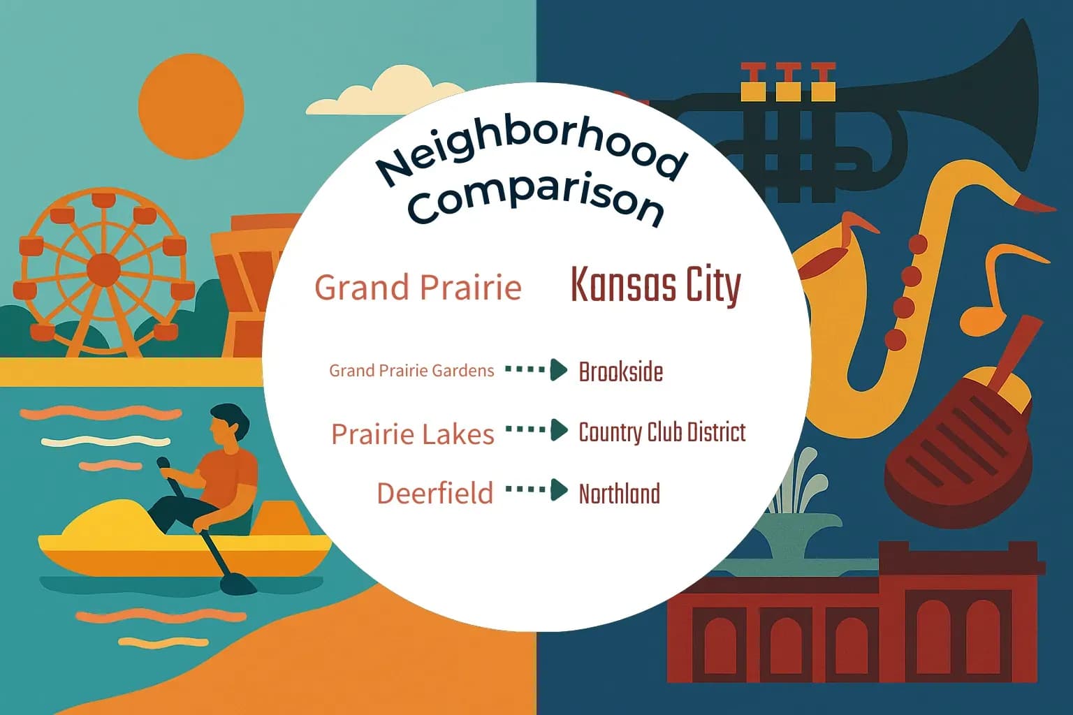 Grand Prairie vs Kansas City Neighborhood Comparison