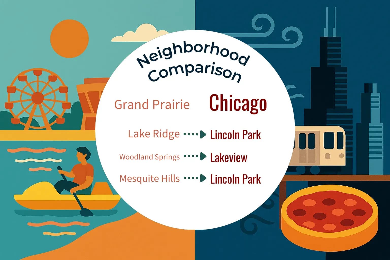 Grand Prairie vs Chicago Neighborhood Comparison
