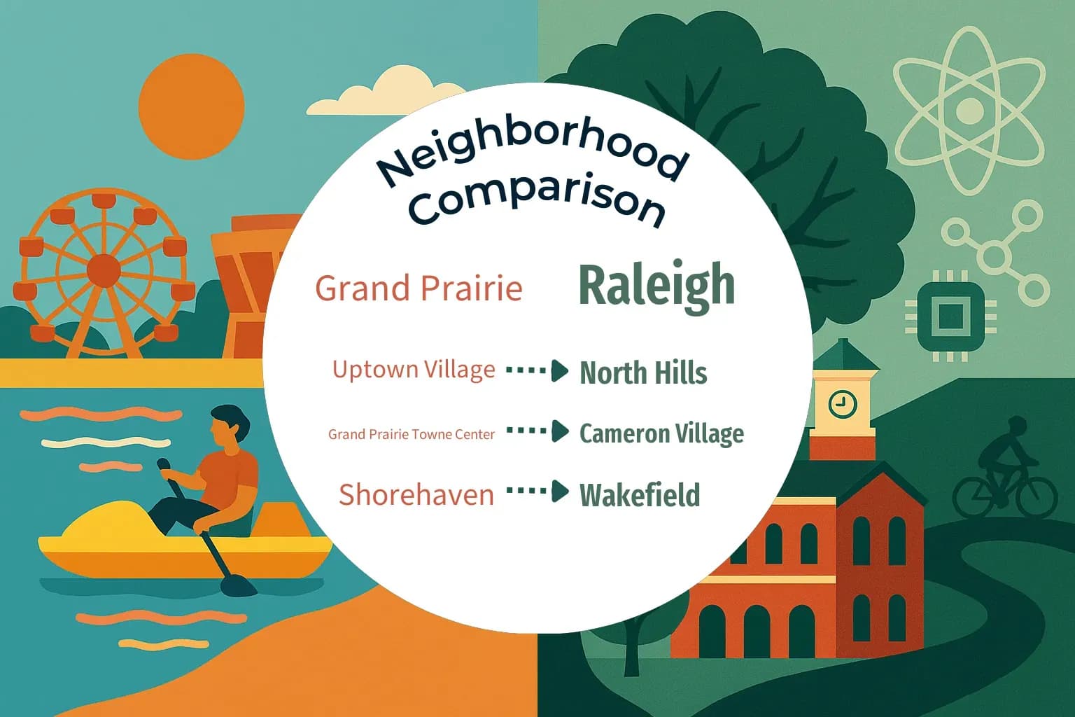 Grand Prairie vs Raleigh Neighborhood Comparison