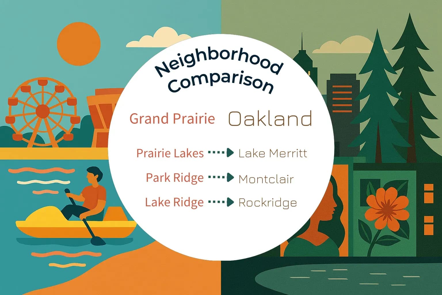 Grand Prairie vs Oakland Neighborhood Comparison